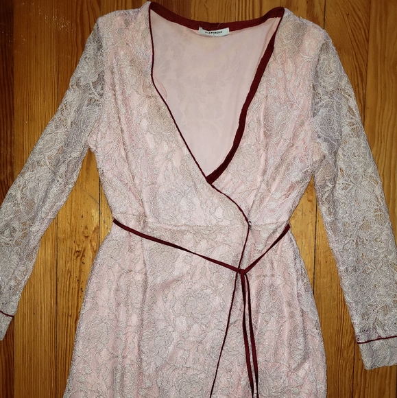 Glamorous Lace Wrap Dress - Picture 1 of 5